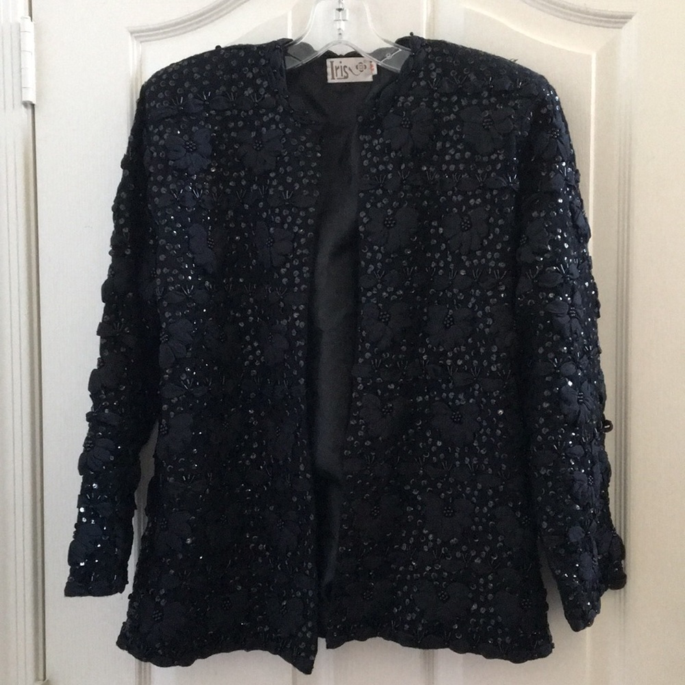 FINAL MARKDOWN Ladies’ Iris Beaded & Sequined Evening Jacket 10